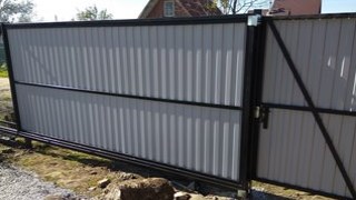 Купить сваи для ворот в Георгиевск. Заказать ворота на сваях под ключ от 21511 руб